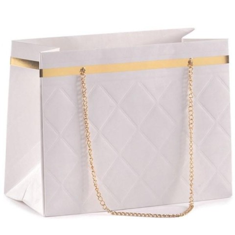 BORSINA 22X10XH17 BIANCA CON CATENA